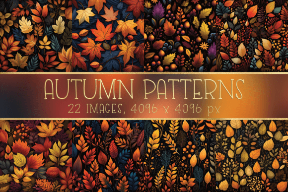 Autumn Fall Colorful Leaves Patterns