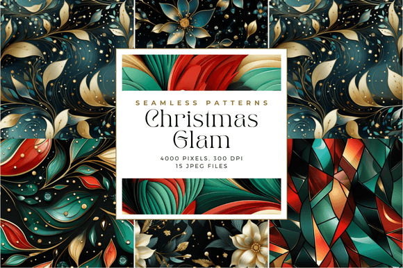 Christmas Glam Seamless Patterns: Elevating Your Crafting Projects with Digital Paper
