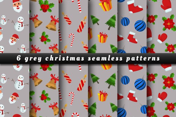 Christmas Seamless Patterns Grey Color: A Modern Twist on Holiday Design
