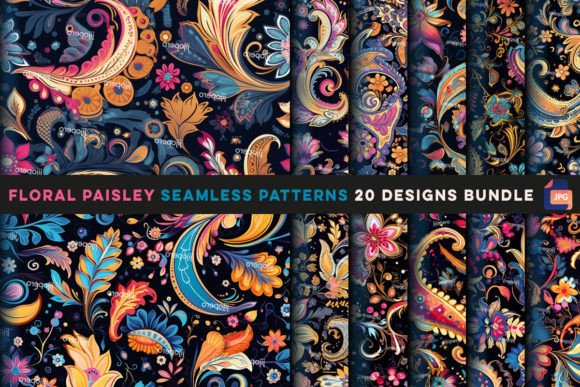 Floral Paisley Seamless Patterns: A Versatile Asset for Print-on-Demand Creators