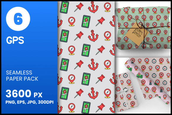 GPS Seamless Patterns for Creative Projects
