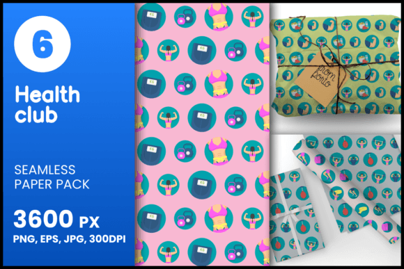 Health Club Seamless Patterns