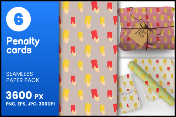 Penalty Cards Seamless Patterns: A Versatile Design Asset for Creative and Professional Use