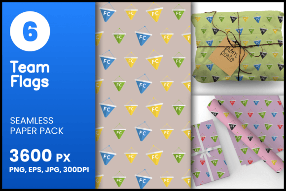 Team Flags Seamless Patterns