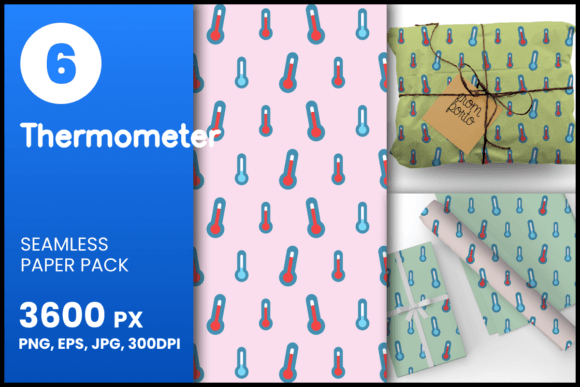 Thermometer Seamless Patterns: A Creative Resource for Designers and Crafters