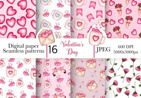 Valentine Seamless Patterns: A Versatile Design Resource for Creative Projects