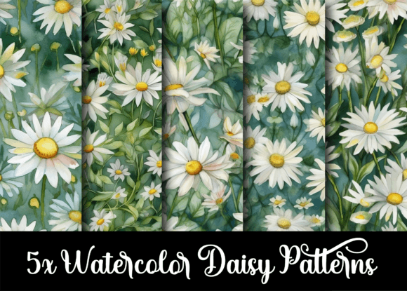 Watercolor Daisy Flower Patterns: A Whimsical Touch for Creative Projects